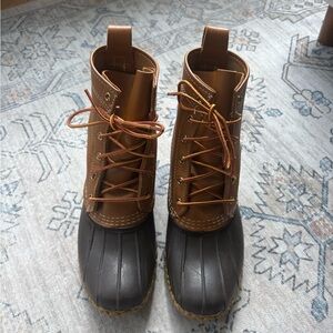 L.L. Bean Brown and Tan Duck Boots